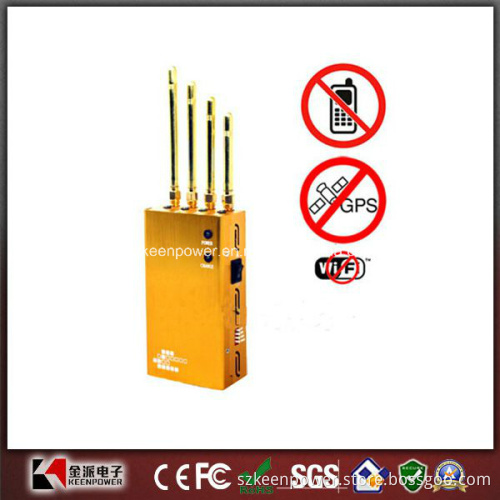 Portable Mobile Phone + WiFi + GPS Signal Jammer